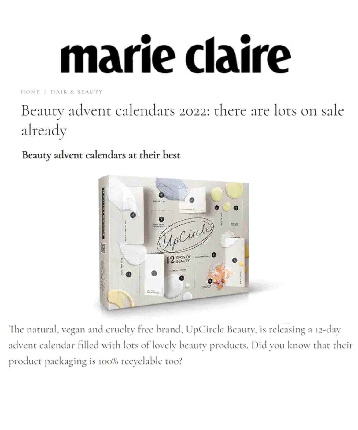 12 Days of Beauty Advent Calendar