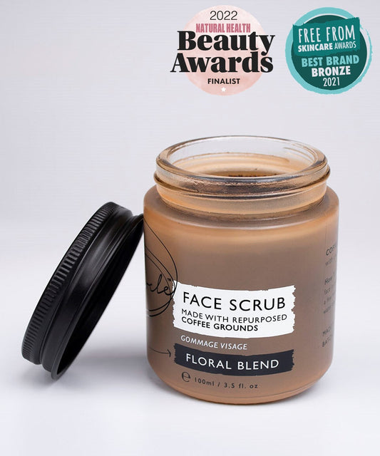 Face Scrub with Coffee + Rosehip Oil - Floral Blend