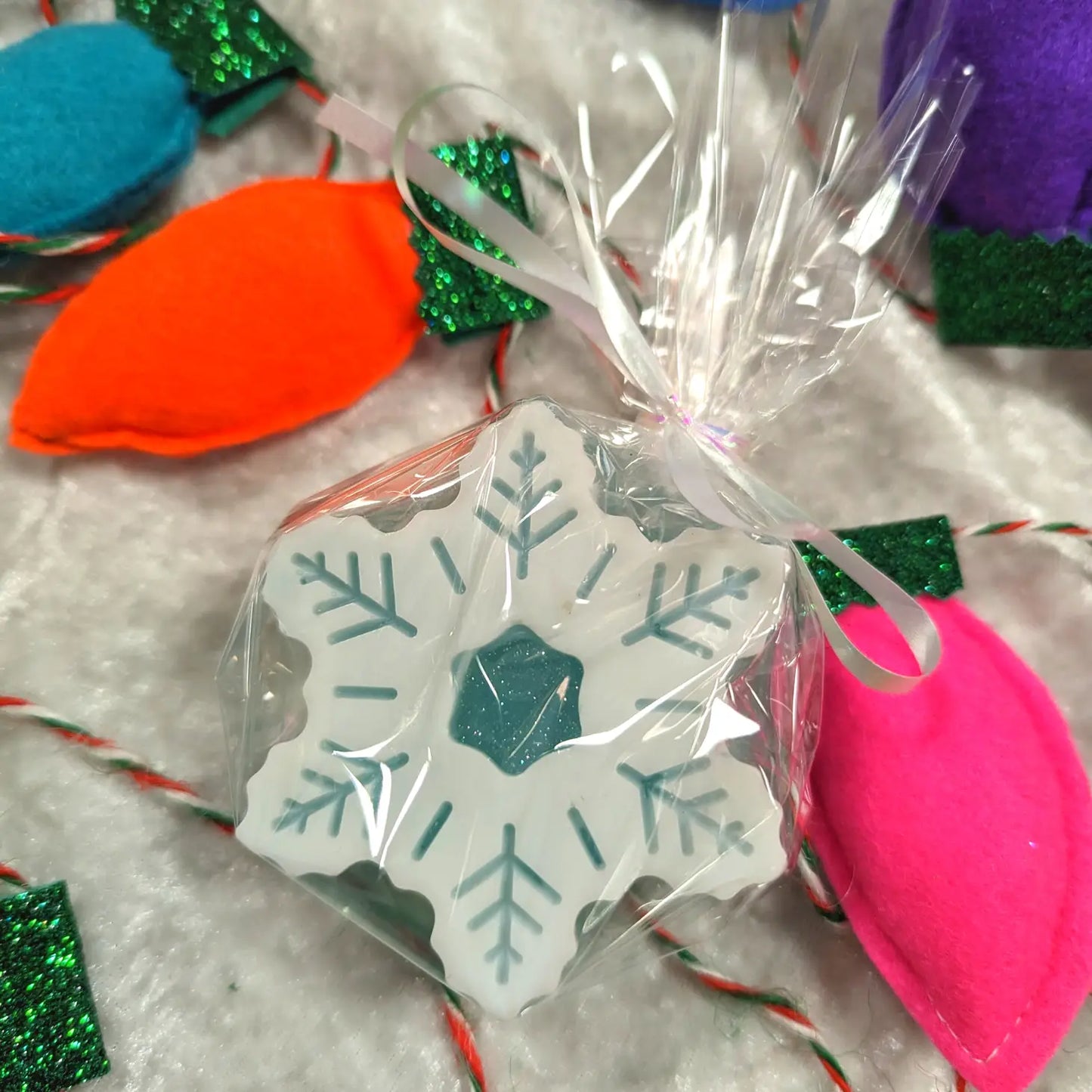 Snowflake Sparkle Christmas Soap