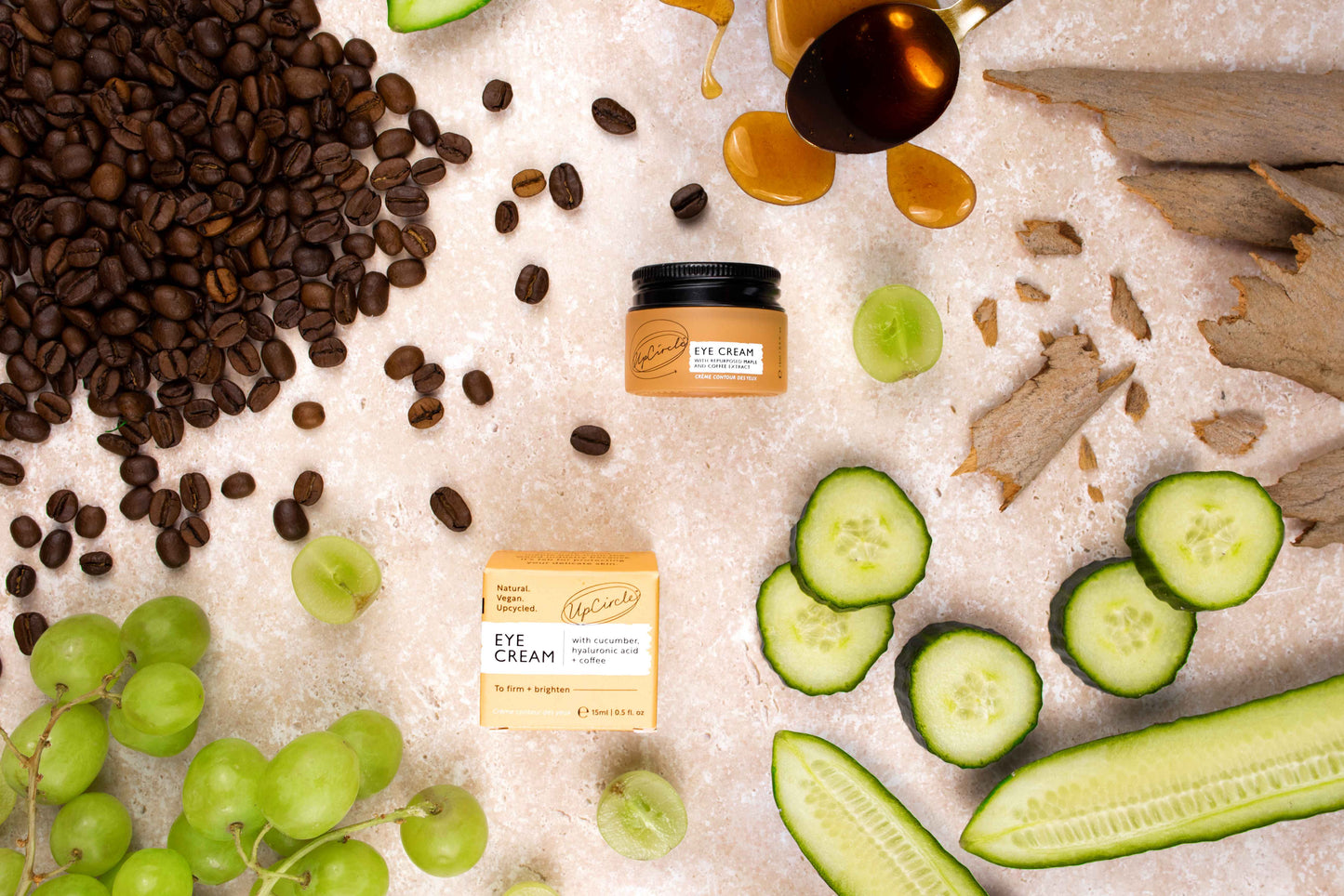 Eye Cream with Cucumber, Hyaluronic Acid + Coffee