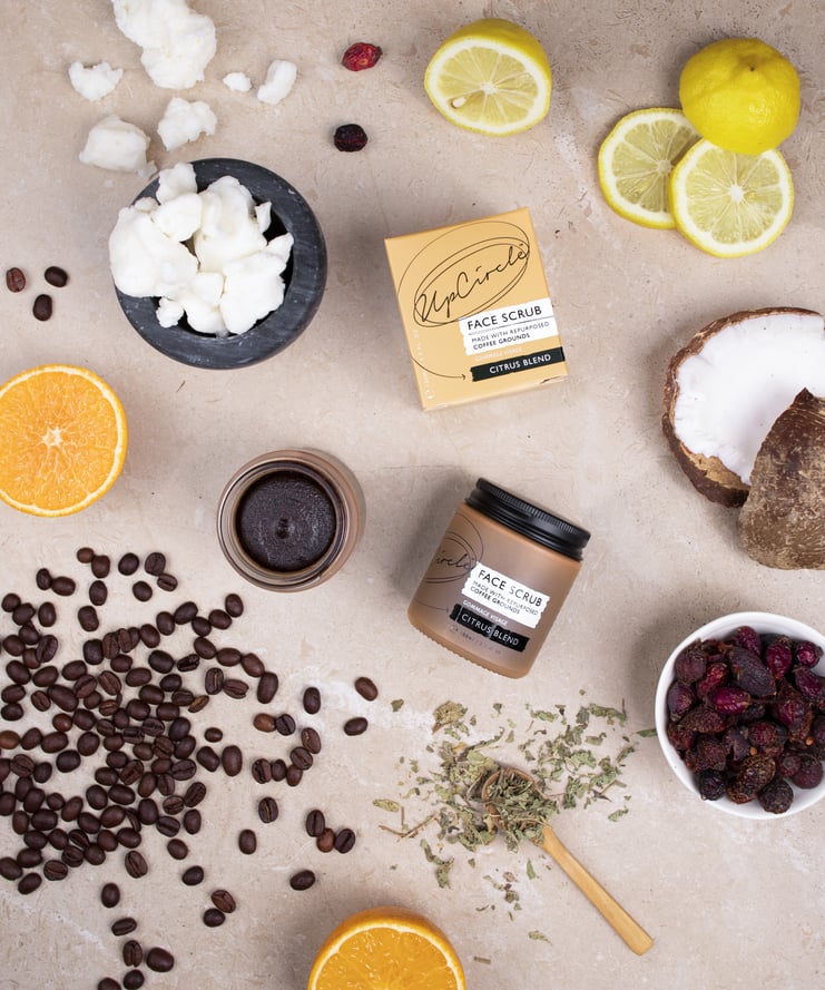 Face Scrub with Coffee + Rosehip Oil - Citrus Blend